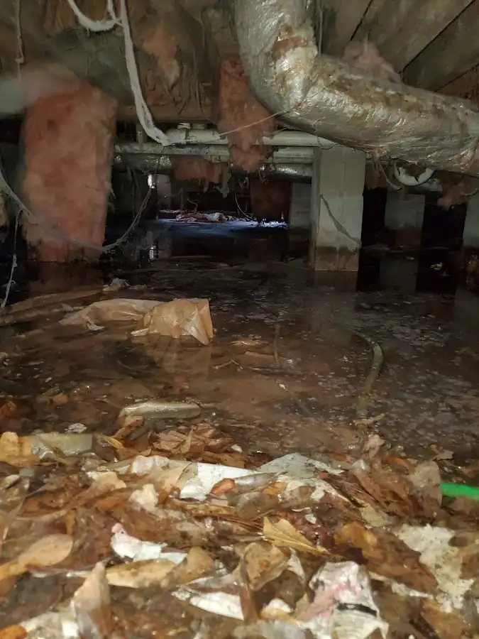 Crawl space flood assessment for Commercial Water Damage Restoration in Richland